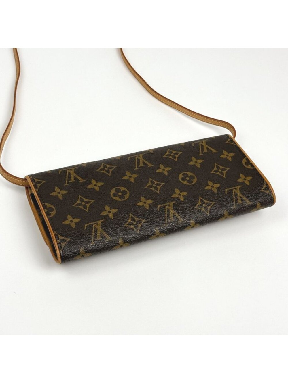 Louis Vuitton Pochette Twin GM Clutch 2-Way Shoulder Bag Monogram Brown - Picture 2 of 11